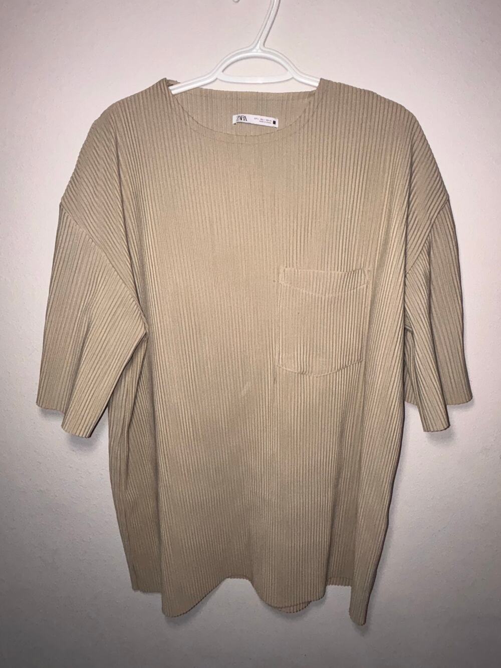 Men’s Zara Large Beige Casual Dress Shirt